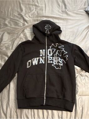 No Owners Black Zip-Up Hoodie